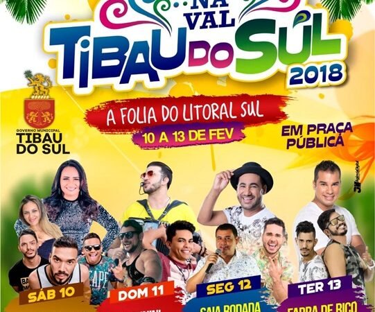 Carnaval de Tibau do Sul 2018 – Programação e Atrações